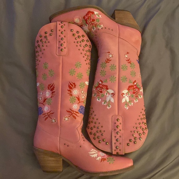 dingo Shoes - Poppy Pink Dingo cowboy boots size 8.5